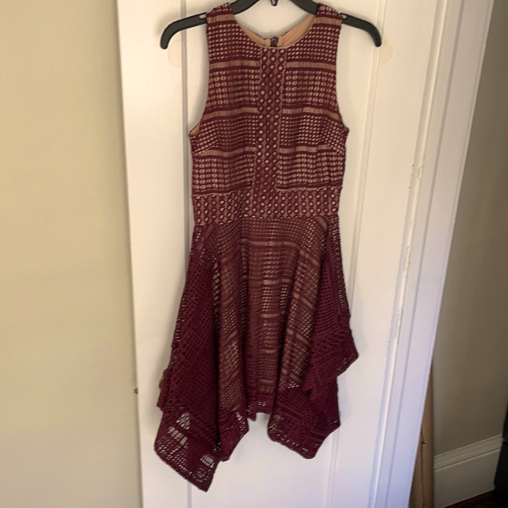 Keepsake mid length handkerchief dress